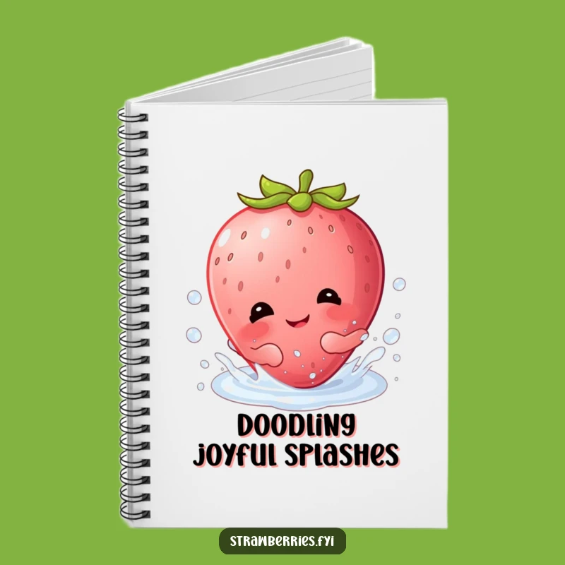 Funny Kawaii Strawberry Splash Notebook: Jot Down Playful Berry Ideas Gift