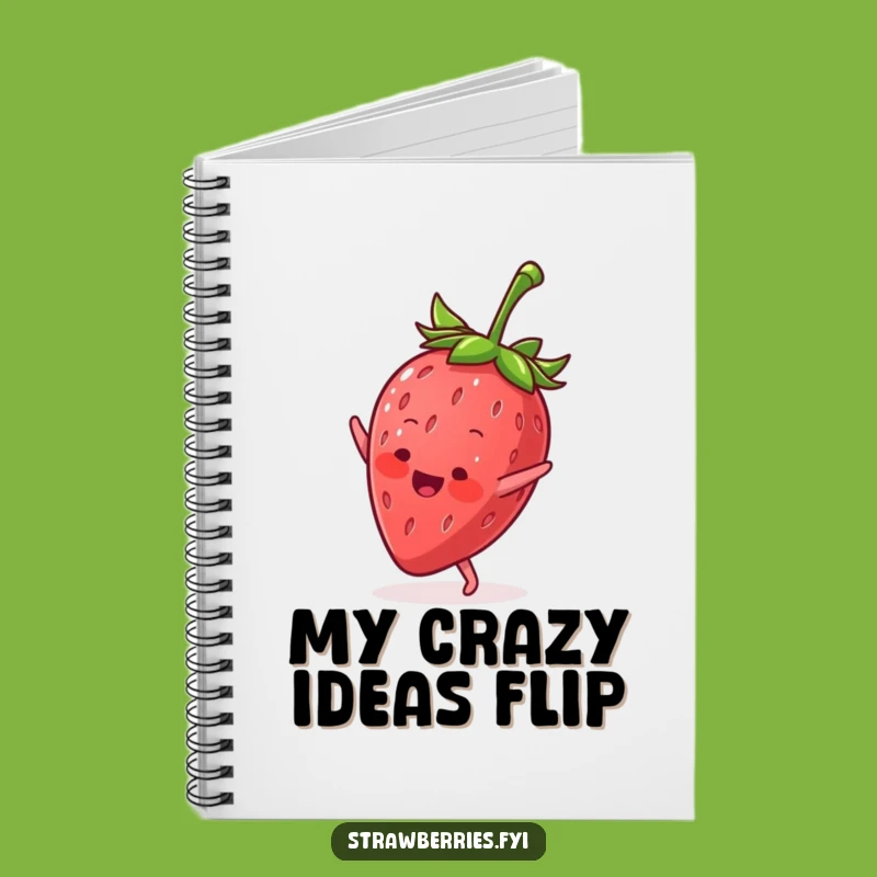 Funny Cartwheel Strawberry Notebook: Where Ideas Take Flight!