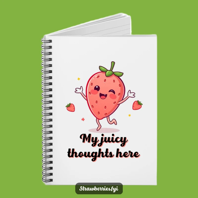 Funny Dancing Strawberry Notebook: Jot Down Ideas with Fruity Flair
