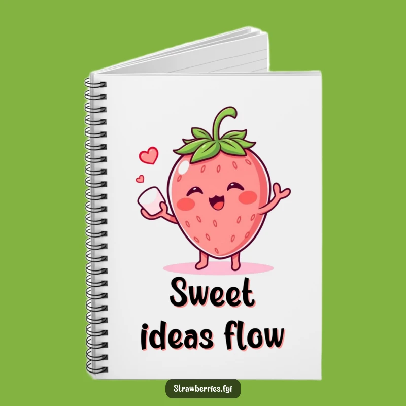 Funny Giggling Strawberry Notebook - Sugar Cube Juggling Journal