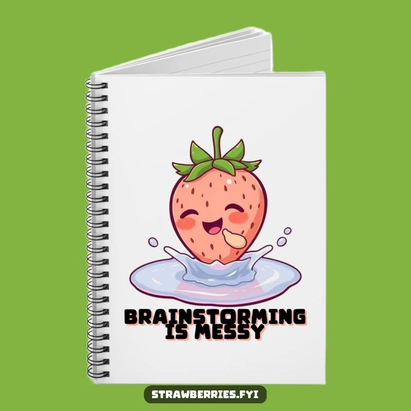 Funny Giggling Strawberry Splashing Notebook - Cute Journal Funny Gift
