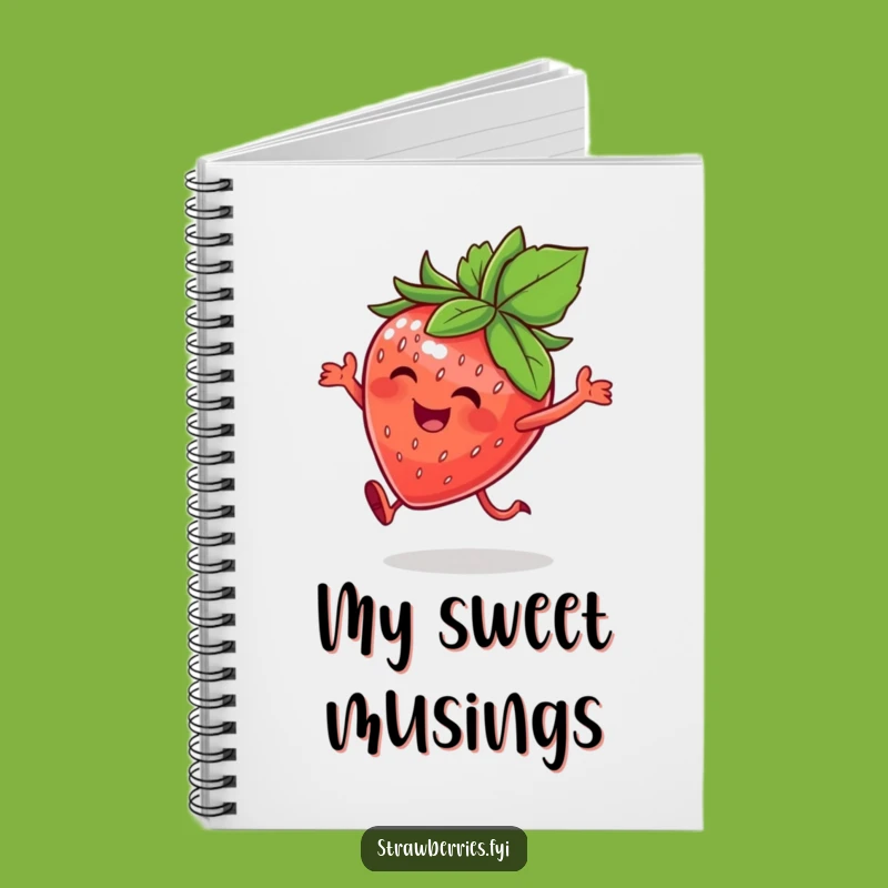Funny Happy Strawberry Notebook - Joyful Hop Journal for Sweet Ideas