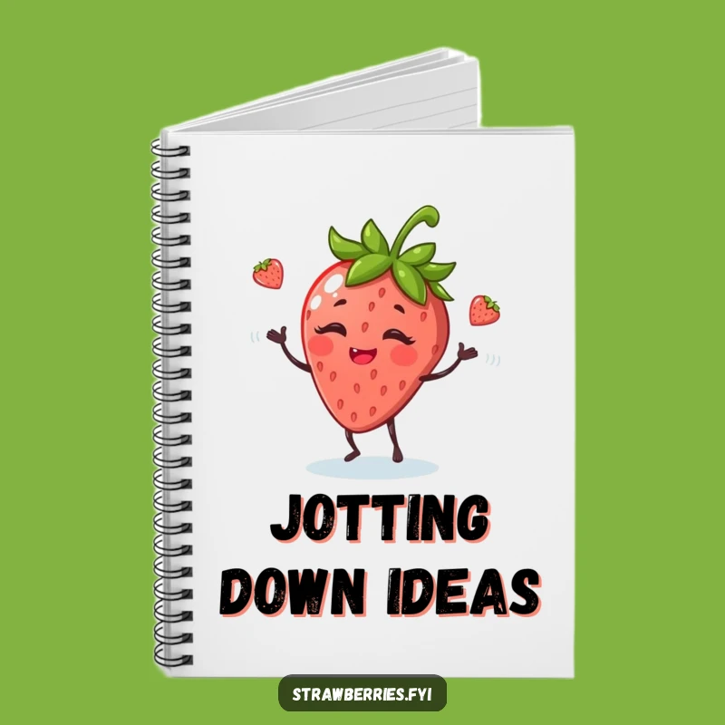 Funny Juggling Strawberry Notebook: Jot Down Ideas with a Giggle