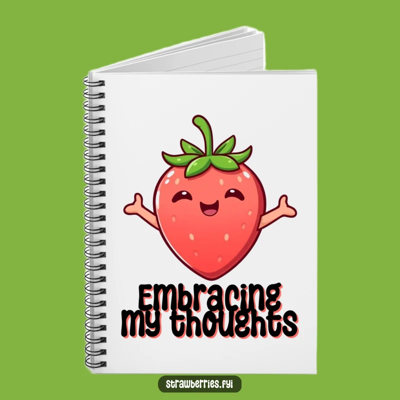 Funny Kawaii Strawberry Embrace Notebook: Jot Down Sweet Ideas with Joy