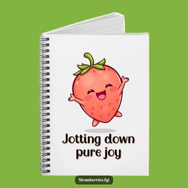 Funny Kawaii Strawberry Leap Notebook: Jot Down Joyful Berry Ideas Gift