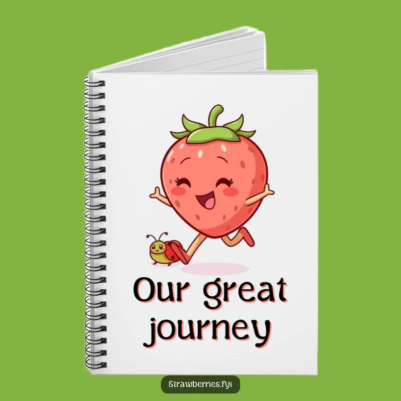 Funny Skipping Strawberry Notebook: Journal Your Joyful Adventures