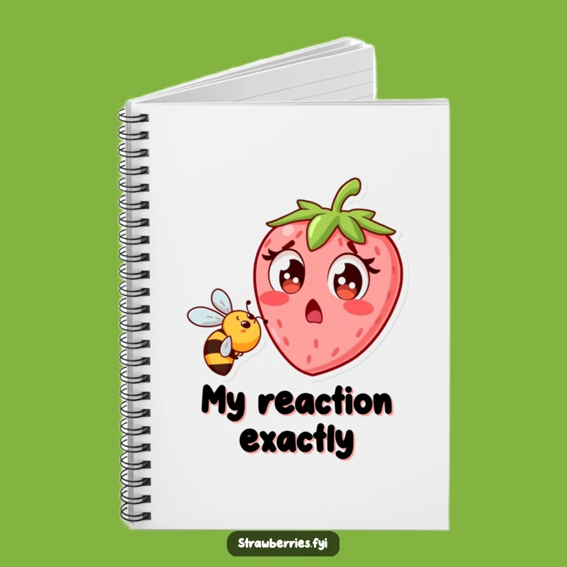 Funny Strawberry Bee Notebook - Hilarious Surprise Journal for Fruity Thoughts