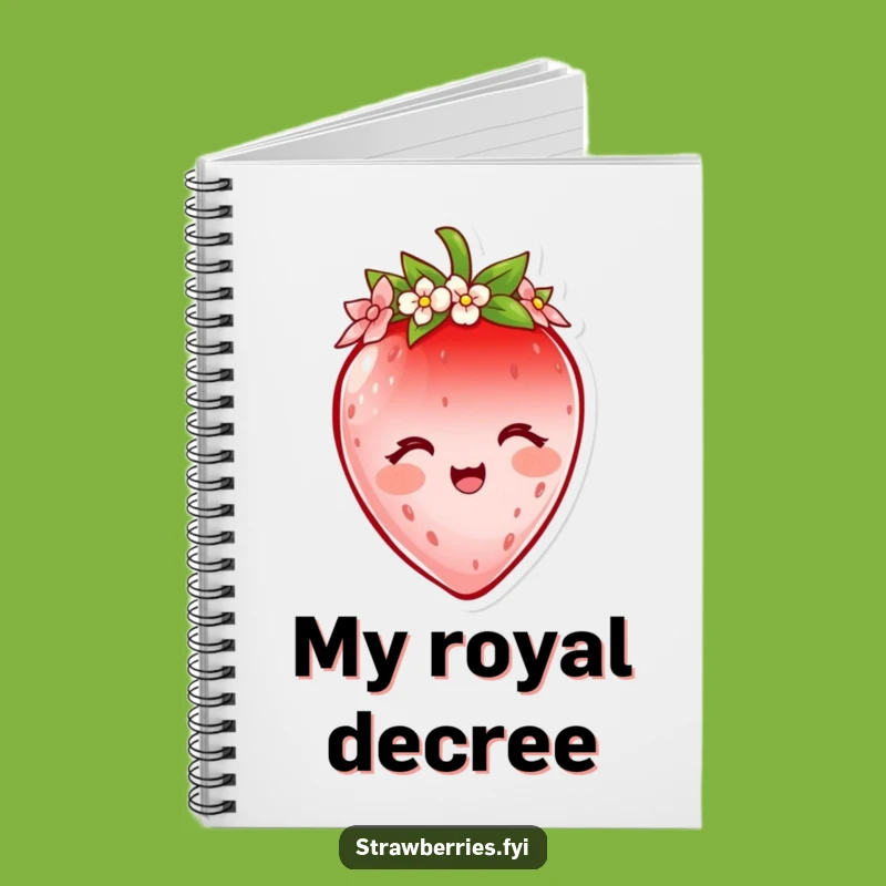 Funny Strawberry Crown Notebook: Journal Your Sweet Royal Thoughts