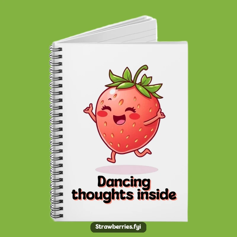 Funny Strawberry Happy Dance Notebook - Capture Your Joyful Thoughts