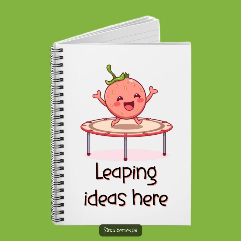Funny Strawberry Trampoline Notebook - Joyful Journaling