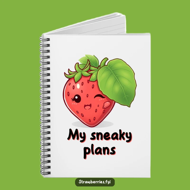 Funny Strawberry Hiding Notebook: Jot Down Your Sneaky Ideas