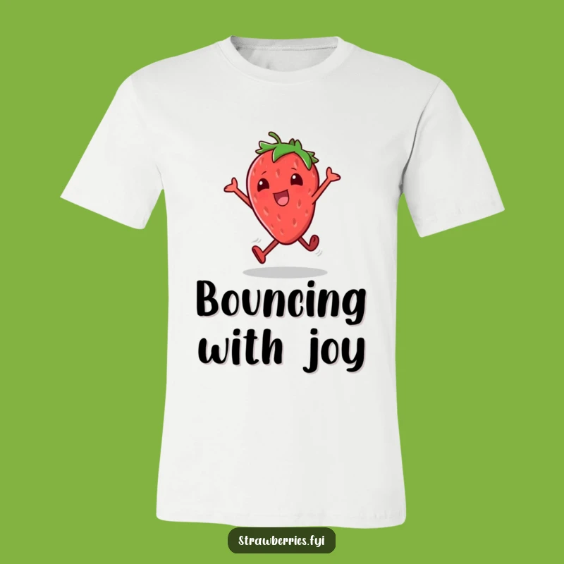 Funny Strawberry Hop T-Shirt: Hilarious Fruit Character Tee Gift