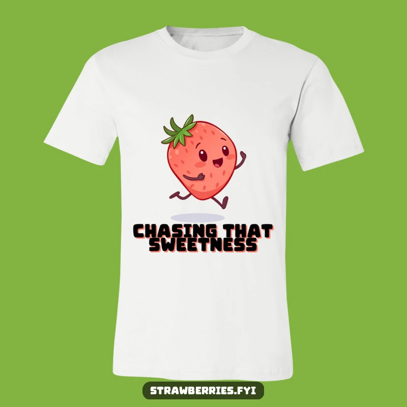 Funny Strawberry Sprint T-Shirt: Hilarious Dessert Dash, Great Gift