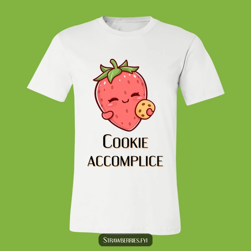 Funny Kawaii Strawberry Wink Cookie T-Shirt - Cheeky & Hilarious Tee