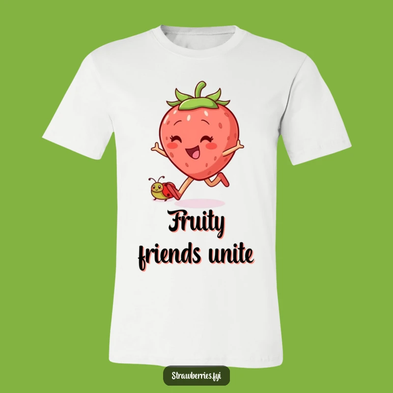 Funny Skipping Strawberry T-Shirt: Wear Your Joyful Journey
