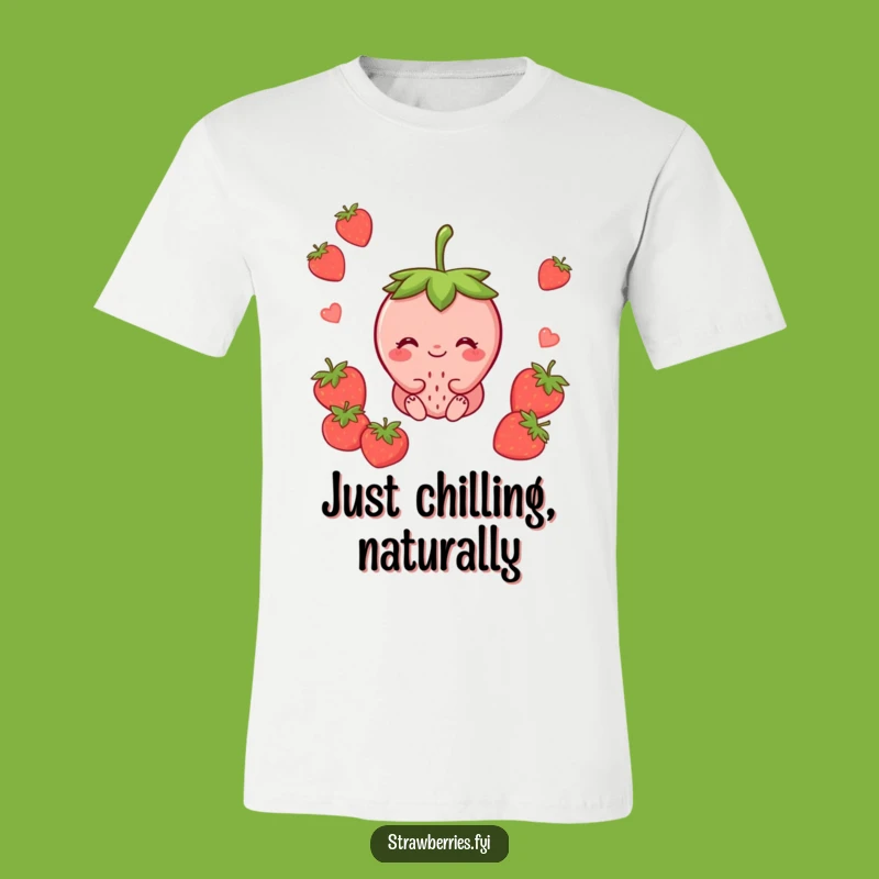 Funny Content Strawberry Smile Tee - Relaxed Fruit Shirt Funny Gift