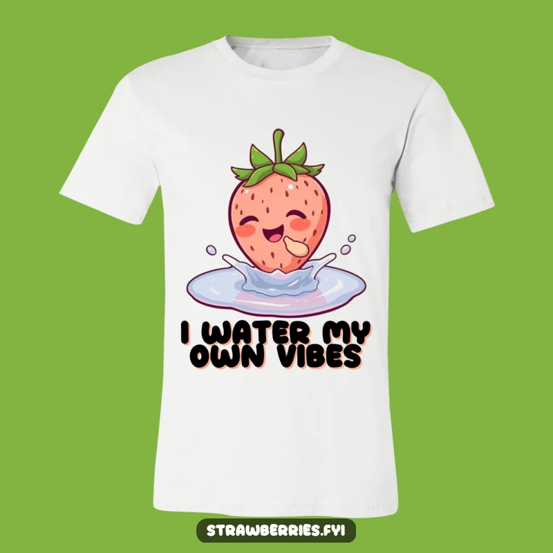Funny Giggling Strawberry Splashing Tee - Cute & Comfy Fruit Shirt Funny Gift