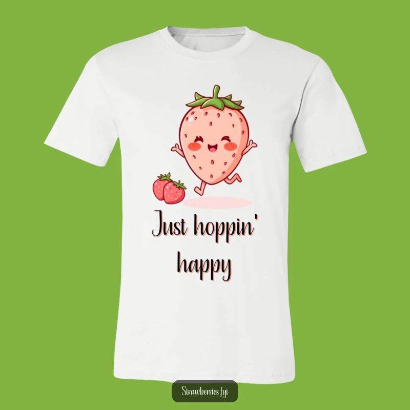 Funny Kawaii Strawberry Hop Tee - Wearable Joy & Rosy Smiles