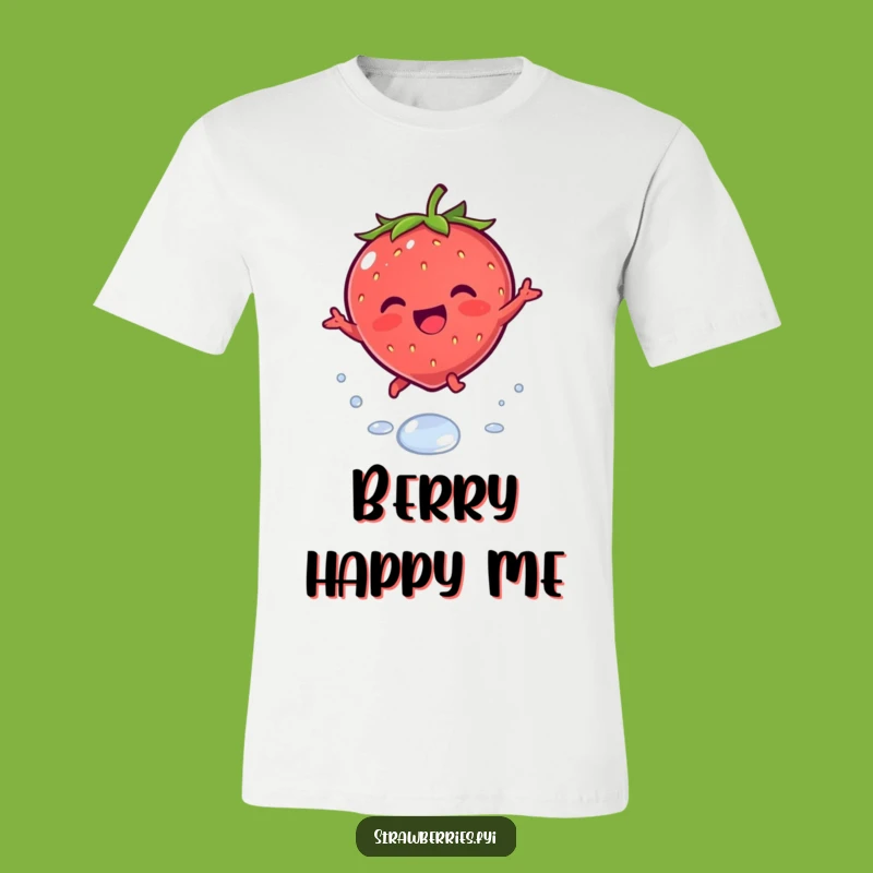 Funny Kawaii Strawberry Jump T-Shirt - Wearable Cute Joy
