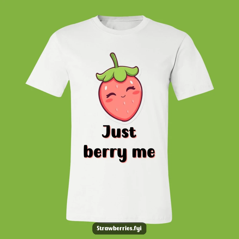 Funny Kawaii Strawberry Winking Cap Tip Tee - Adorable & Hilarious Gift Idea