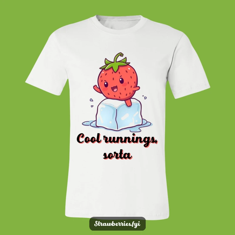 Funny Strawberry Ice Cube T-Shirt - Hilarious Summer Outfit & Gift Idea