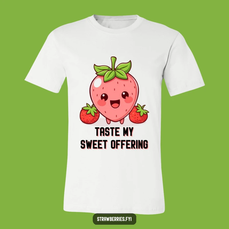 Funny Kawaii Strawberry Sharing T-Shirt: Wearable Big Smile Berry Character Gift