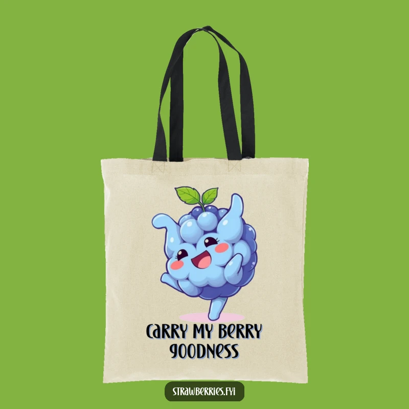 Funny Blueberry Somersault Tote Bag: Carry Your Fun On the Go