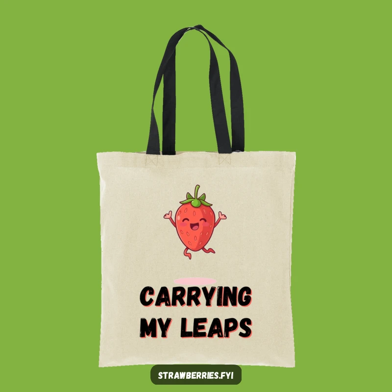 Funny Jumping Strawberry Tote Bag: Carry Your Joy Everywhere!
