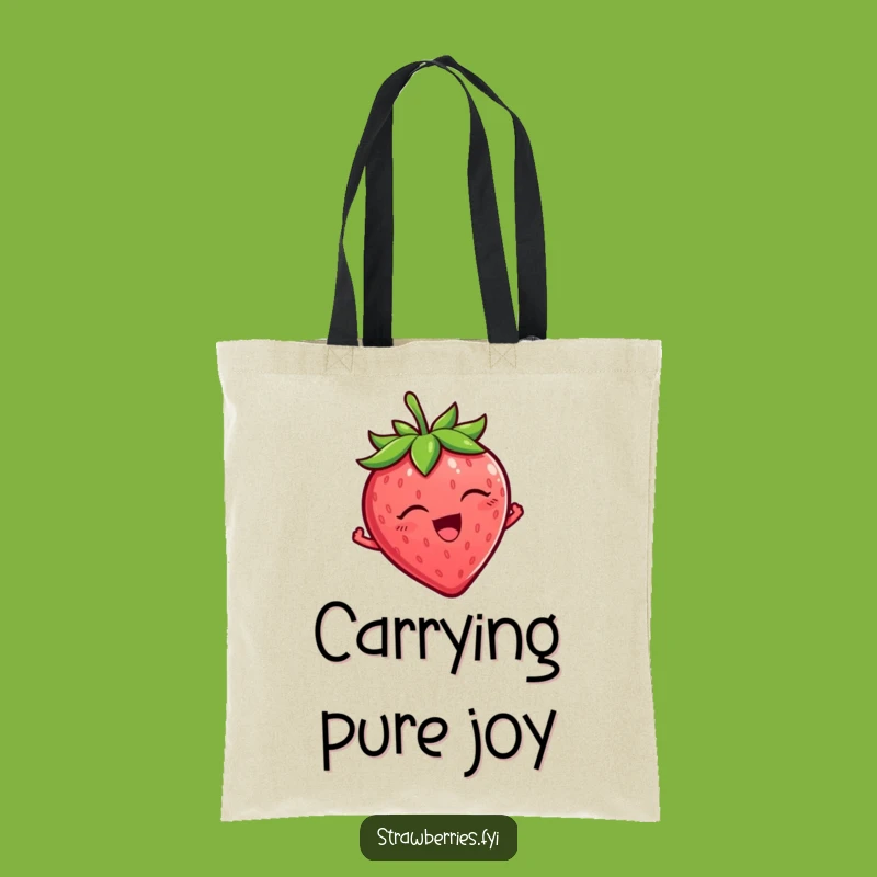 Funny Tickled Strawberry Tote Bag: Wiggling Fun, Stylish & Hilarious Gift