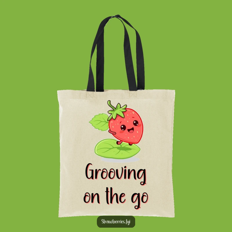 Funny Bouncy Strawberry Tote Bag: Carry Your Energy in Style
