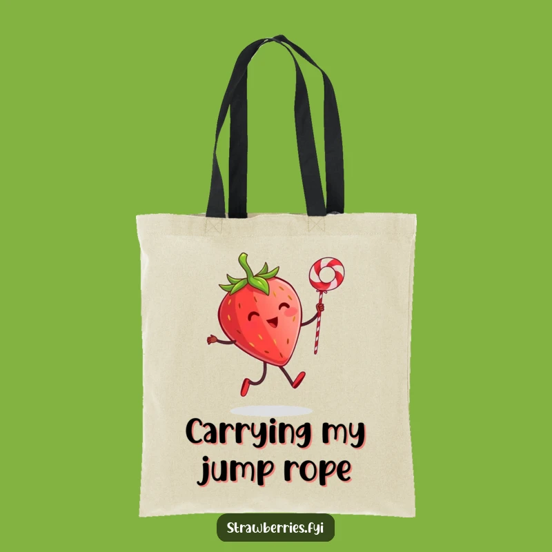 Funny Strawberry Skipping Rope Tote Bag - Carry Your Fun & Essentials